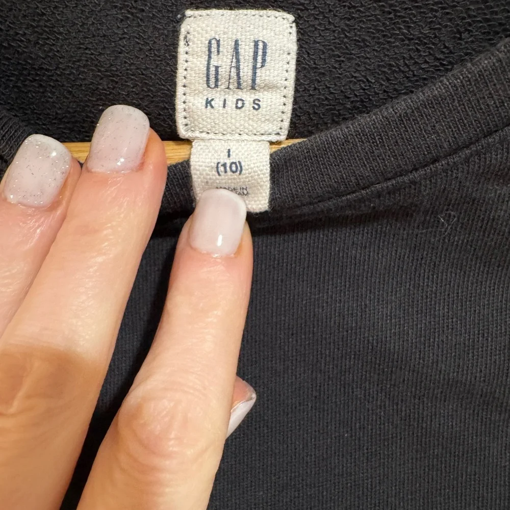 GAP kids girls black jersey ruffle dress